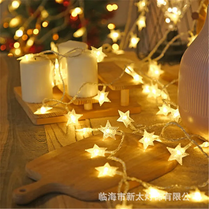 3M 20Led Flashing Lights String Christmas Tree Star Bulb Ball Shape Lamp For Holiday Wedding Party Outdoor Decoration