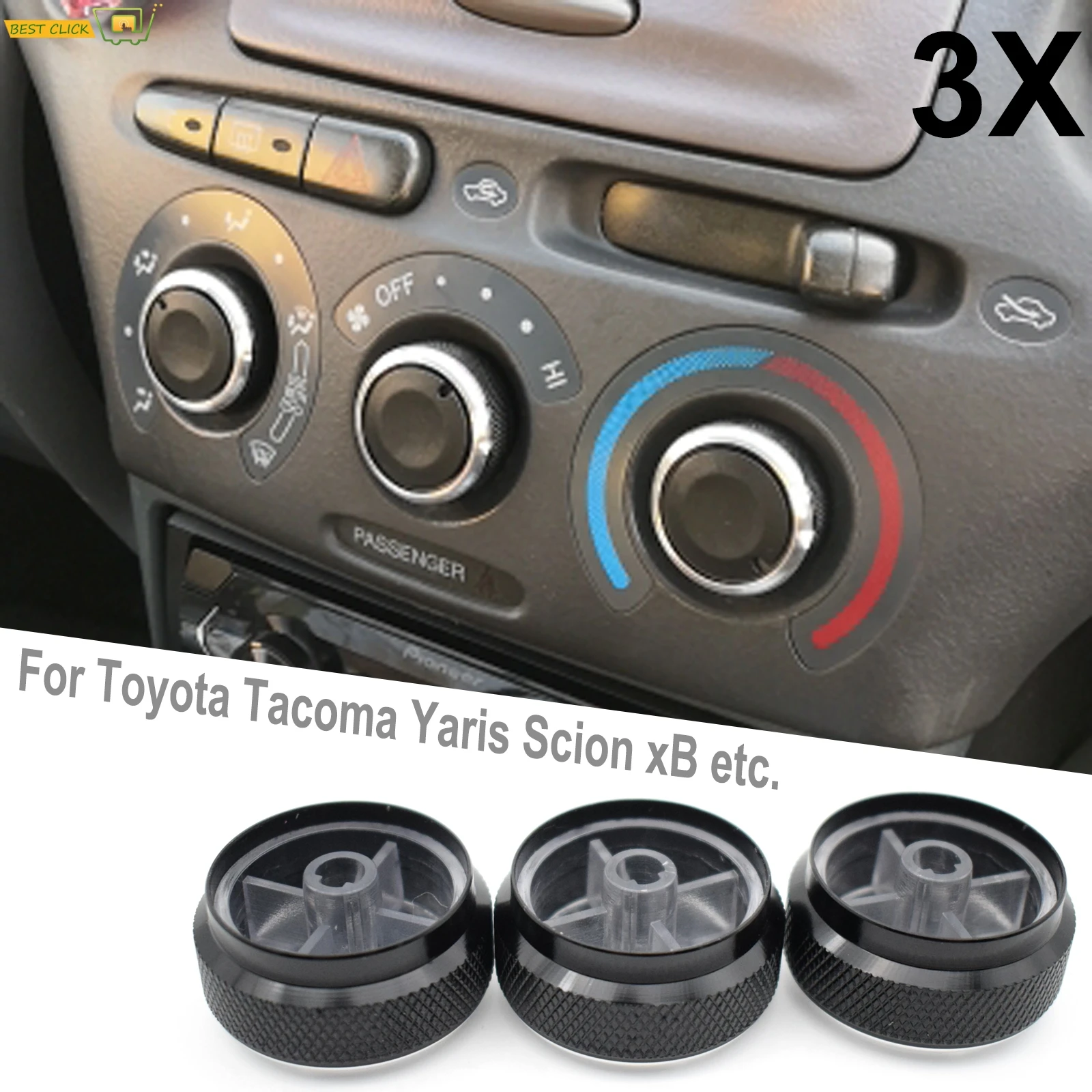 

Переключатель для Toyota Tacoma Platz Vios, Vitz Yaris, ручка переключателя переменного тока Echo Scion xB из сплава алюминиевые шланги для кондиционера в авто, 3 шт./компл.