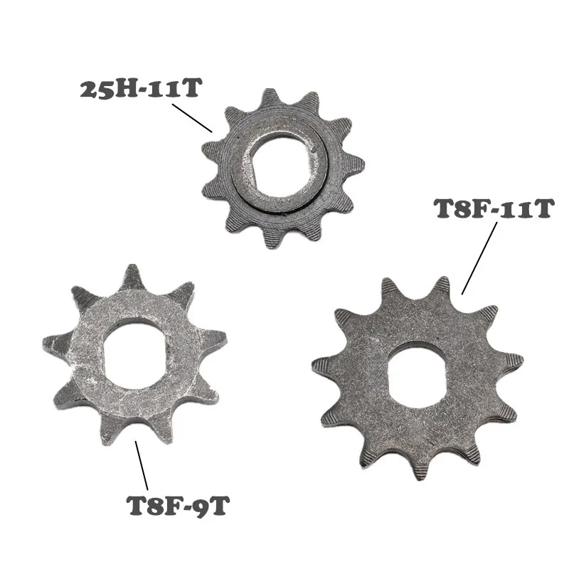TDPRO 2Pcs T8F/25H 9T 11T 9 11 Tooth Sprocket 10MM For Razor EVO IZIP 500W 1000W Electric Scooter