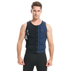 Life Jacket  Buoyancy Vest for Water Sports Adult Swim Surfing Ski Rescue Boats Drifting Fishing Aid Clothing Neoprene Zip Up