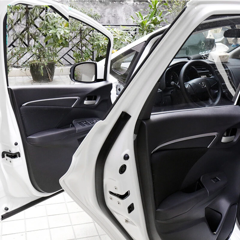 For Honda FIT JAZZ accessories 2013 2014 2015 2016 2017 car styling Door Interior Decoration strip frame cover trim