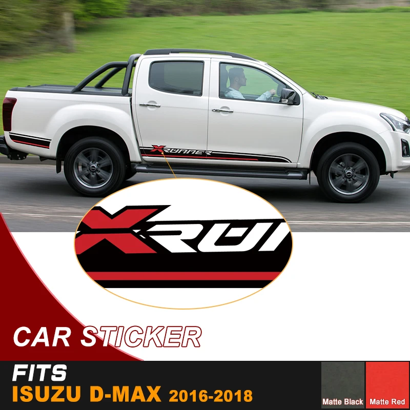 

Car sticker exterior xrunner side door cool stripe graphic Vinyl stripe for isuzu dmax 2016-2022