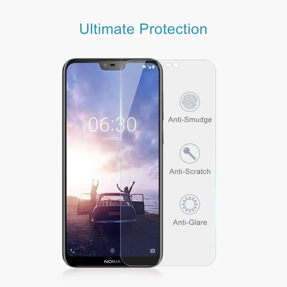 Tempered Glass For Nokia X6 Full 0.26mm 9H 2.5D Glue Screen Protector Film