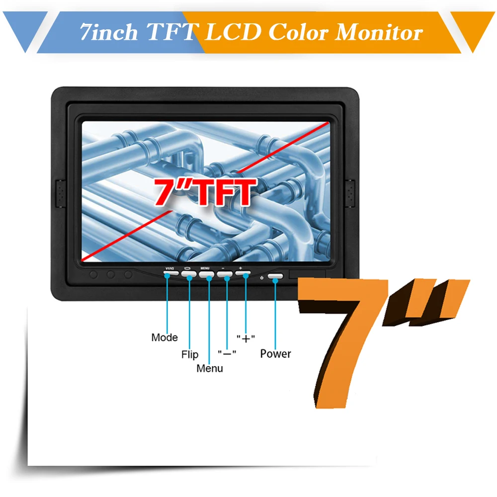 7นิ้วจอ LCD แบบพกพาท่อระบายน้ำท่อตรวจสอบ Endoscope กล้องวงจรปิดกล้องอุตสาหกรรมระบบ20M 12V4500mAh แบตเตอรี่