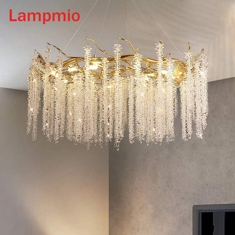 Post Modern Iron Crystal Art Chandelier Lighting For Living Room Luxury Hotel G9 Socket 110V 220V Island Dinning Home Lighting