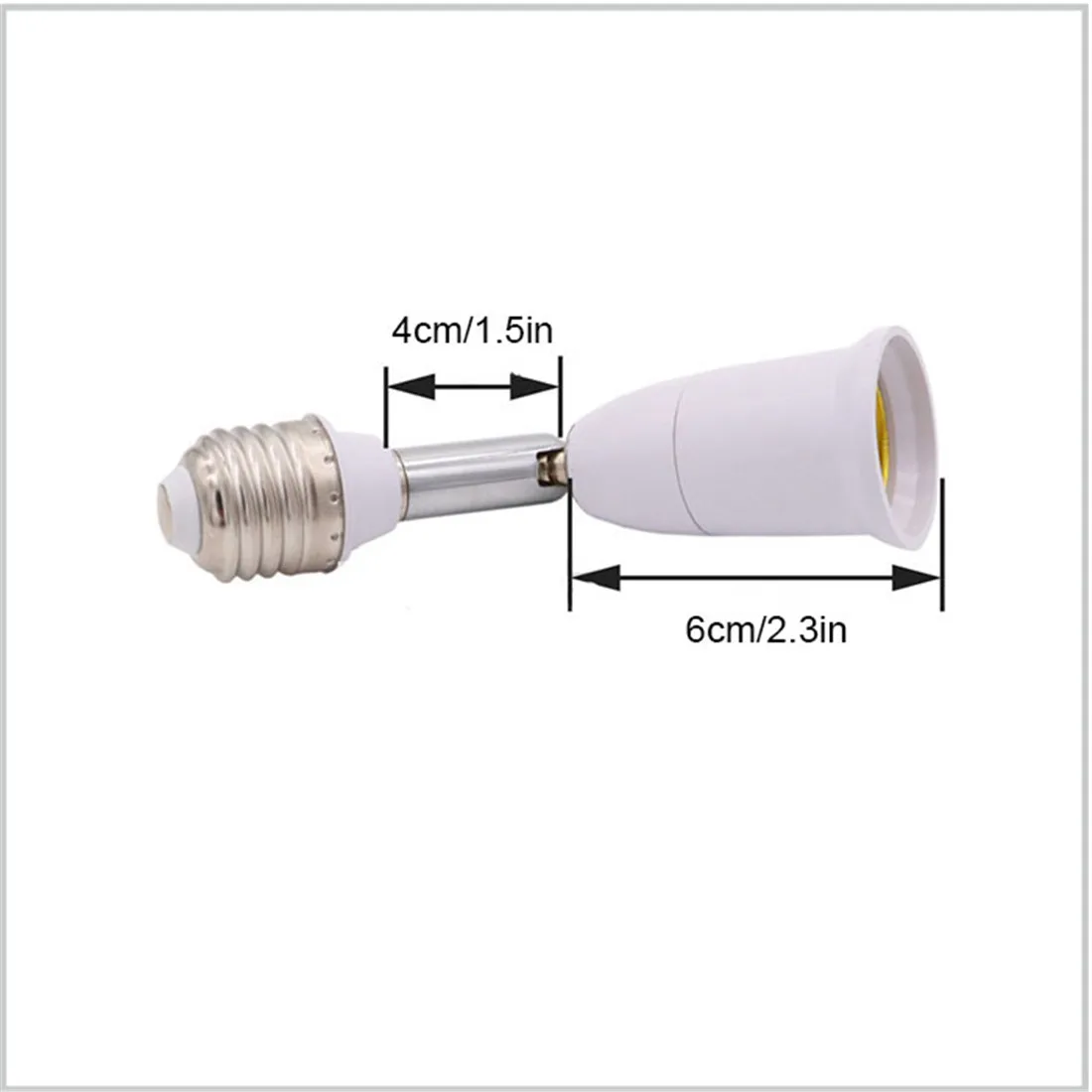 2pcs/lot Flexible Position Holder Extender for E27 Socket Adjustable E27 to E27 Base Converter for Screw Bulb Extension Adapter