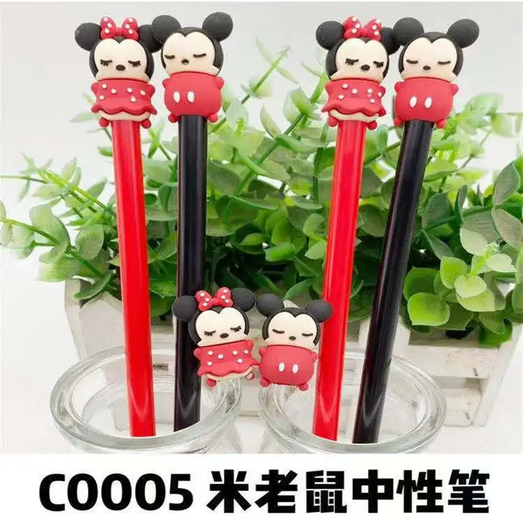 40pcs/ batch of Disney Mickey Minnie cartoon gel pen student writing test ballpoint pen school office signature pen Korean gift