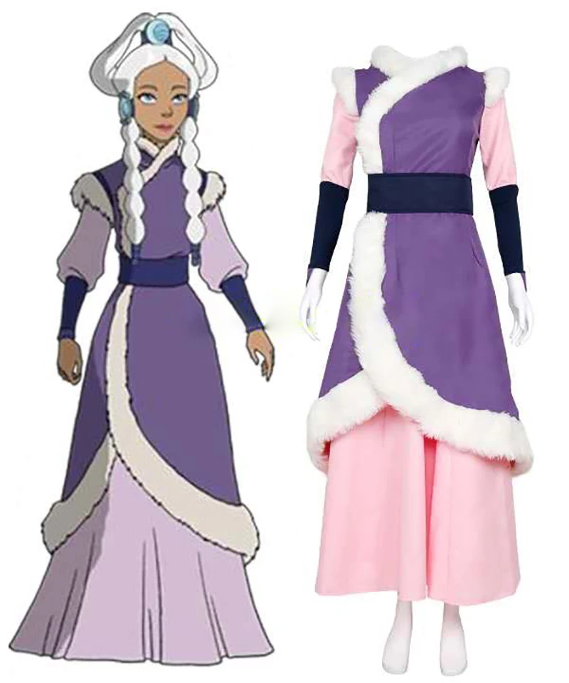 Airbender fantasia da princesa yue, traje feminino fantasia customizado