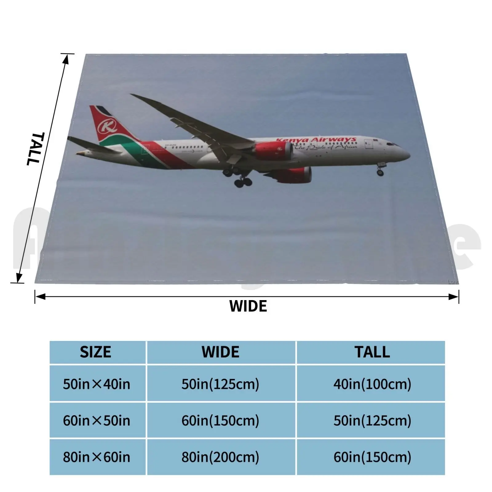 Kenya Airways Boeing 787 Blanket Fashion Custom Kenya Airways Boeing 787 8 Kenya Airways Boeing 787 Kenya Airways