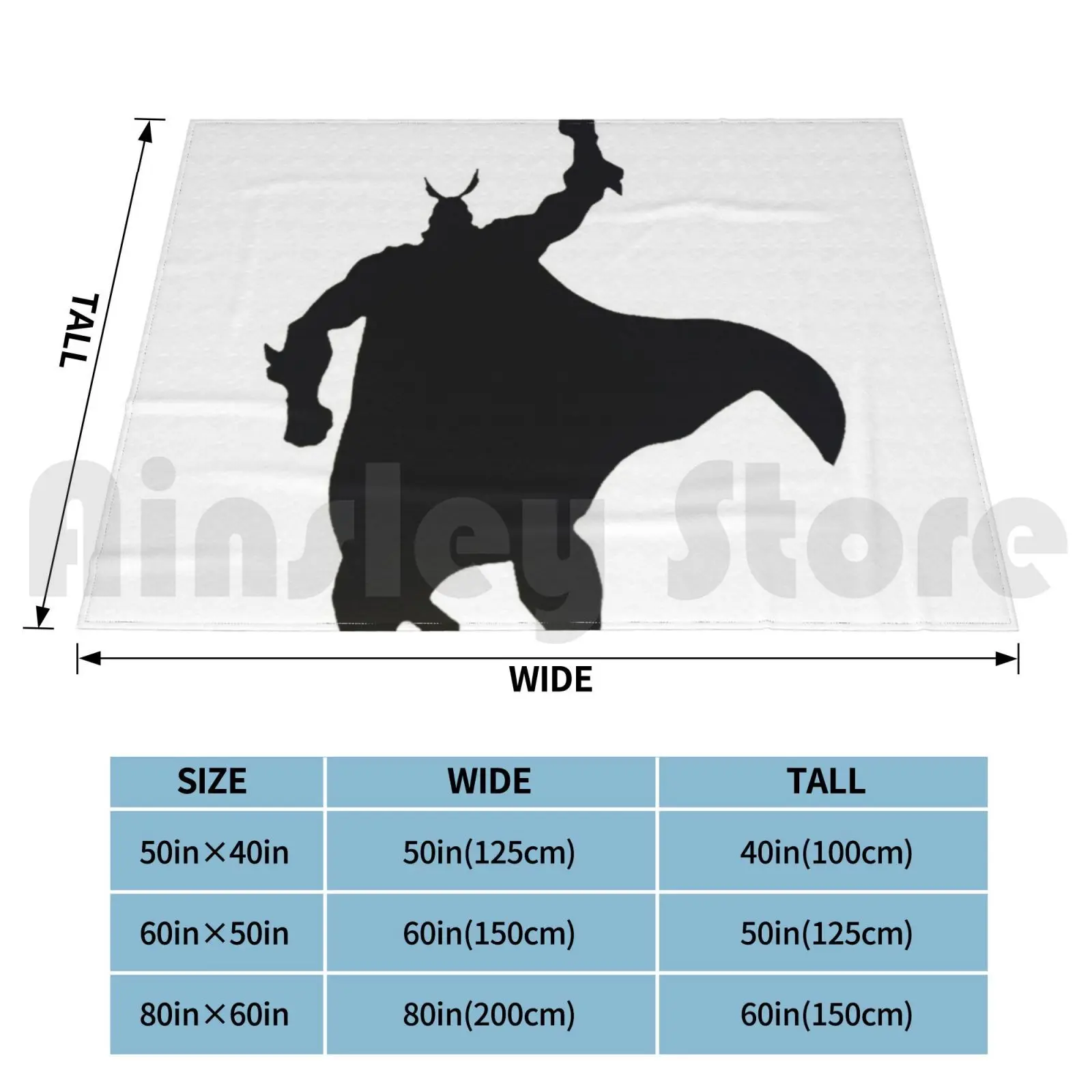 All Might Silhouette Blanket Fashion Custom All Might Number One Hero Top Hero Jiro Cute Surprised Anime