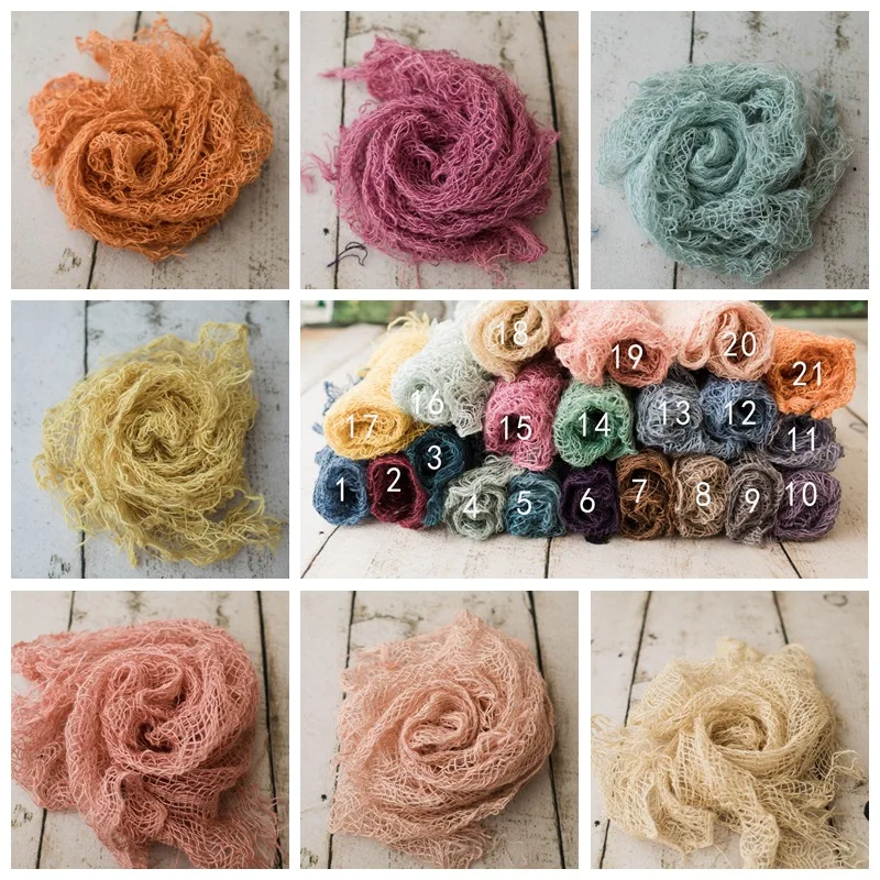 20 colori diluiti strato di tela di canapa coperta sfondo per accessori per servizi fotografici puntelli per fotografia neonato Baby Flokati servizio fotografico