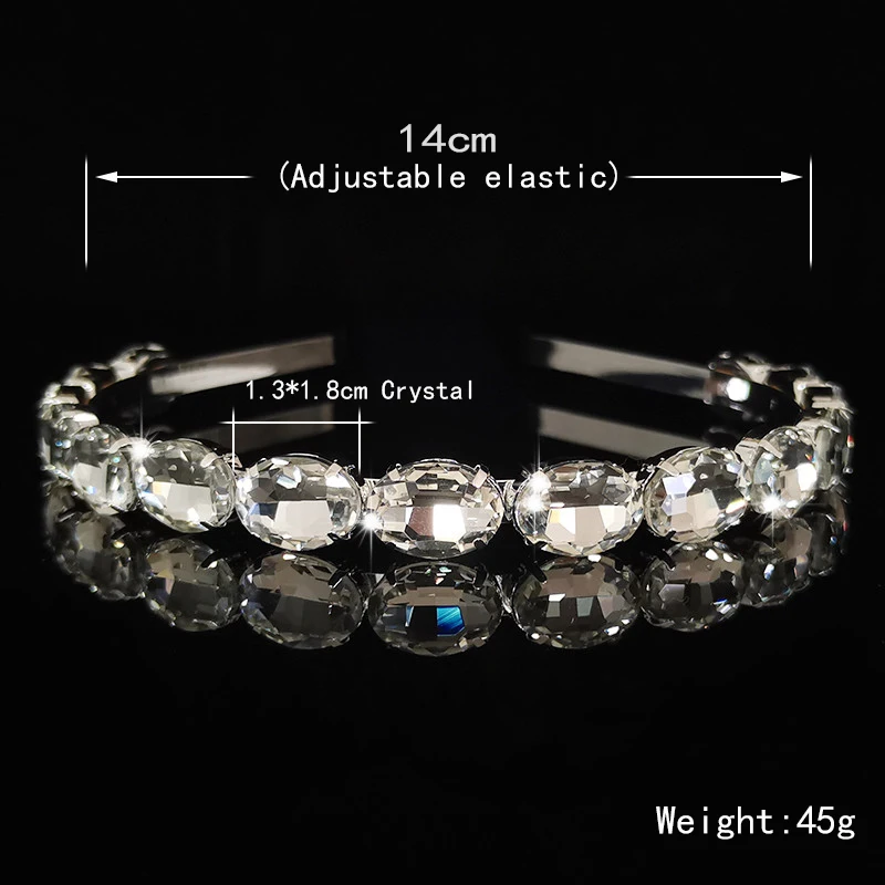 Diademas simples de cristal para mujer, diadema, aros para el pelo, banda para la cabeza, accesorios para el cabello de boda de moda para mujer