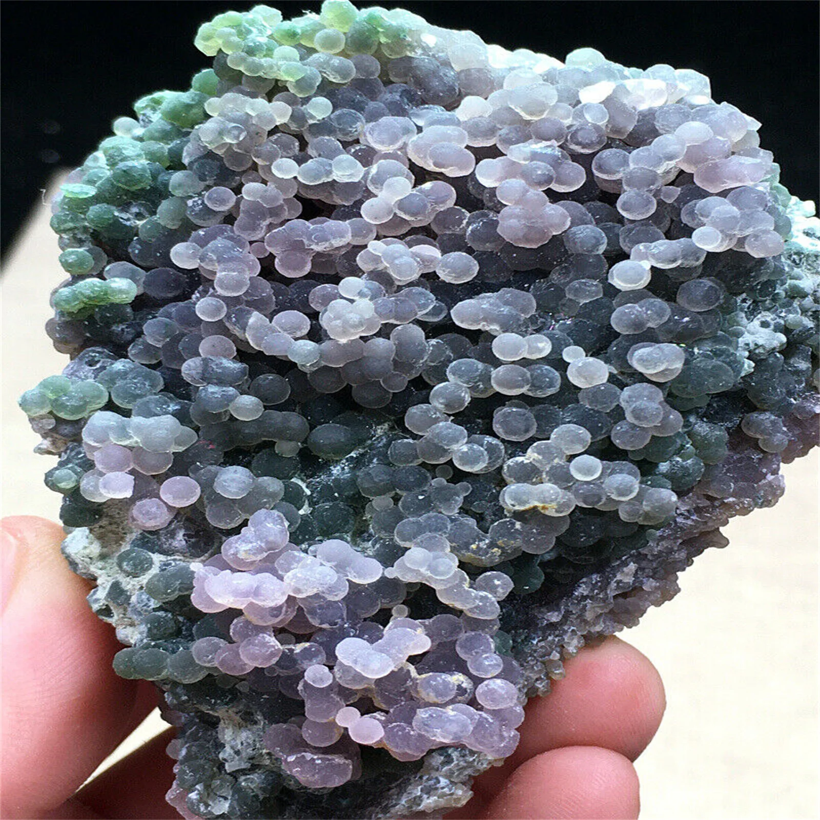 Natural Grape Agate Chalcedony Crystal Mineral J, Home Decoration