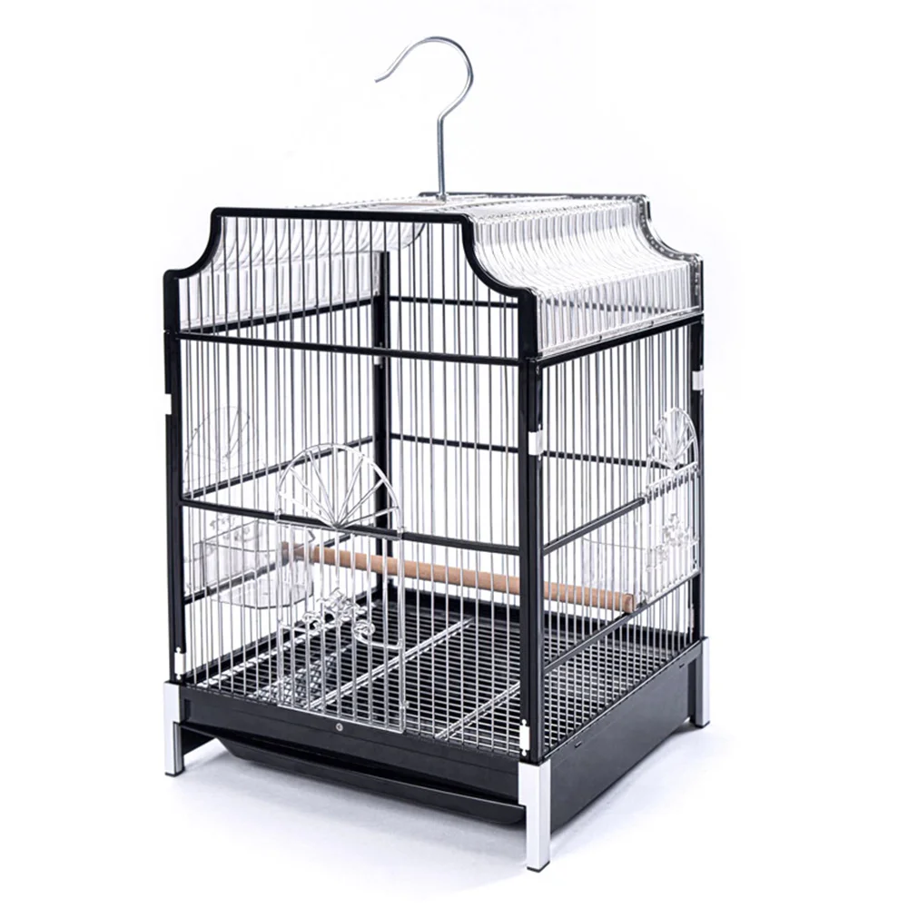 

Parakeets Parrot Nest Bird Cage Accessories Hangable Hook Outsides Indoor Mini Aviary House Resting Place Fence Stainless Steel