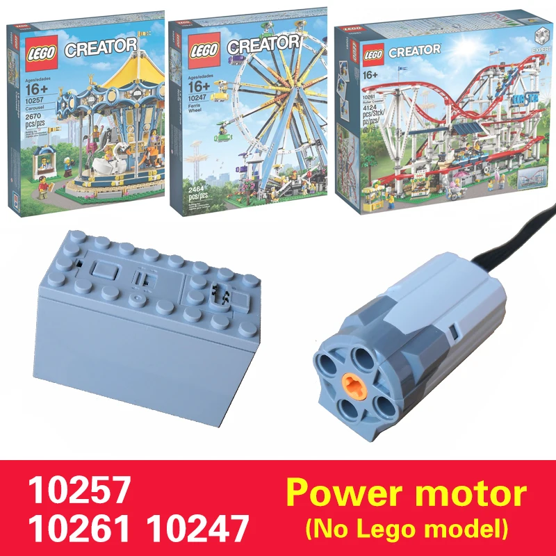 MOC Motor 88000+8883 Suitable for Lego 10303 10257 10261 10247 Ferris wheel roller coaster carousel power modification motor