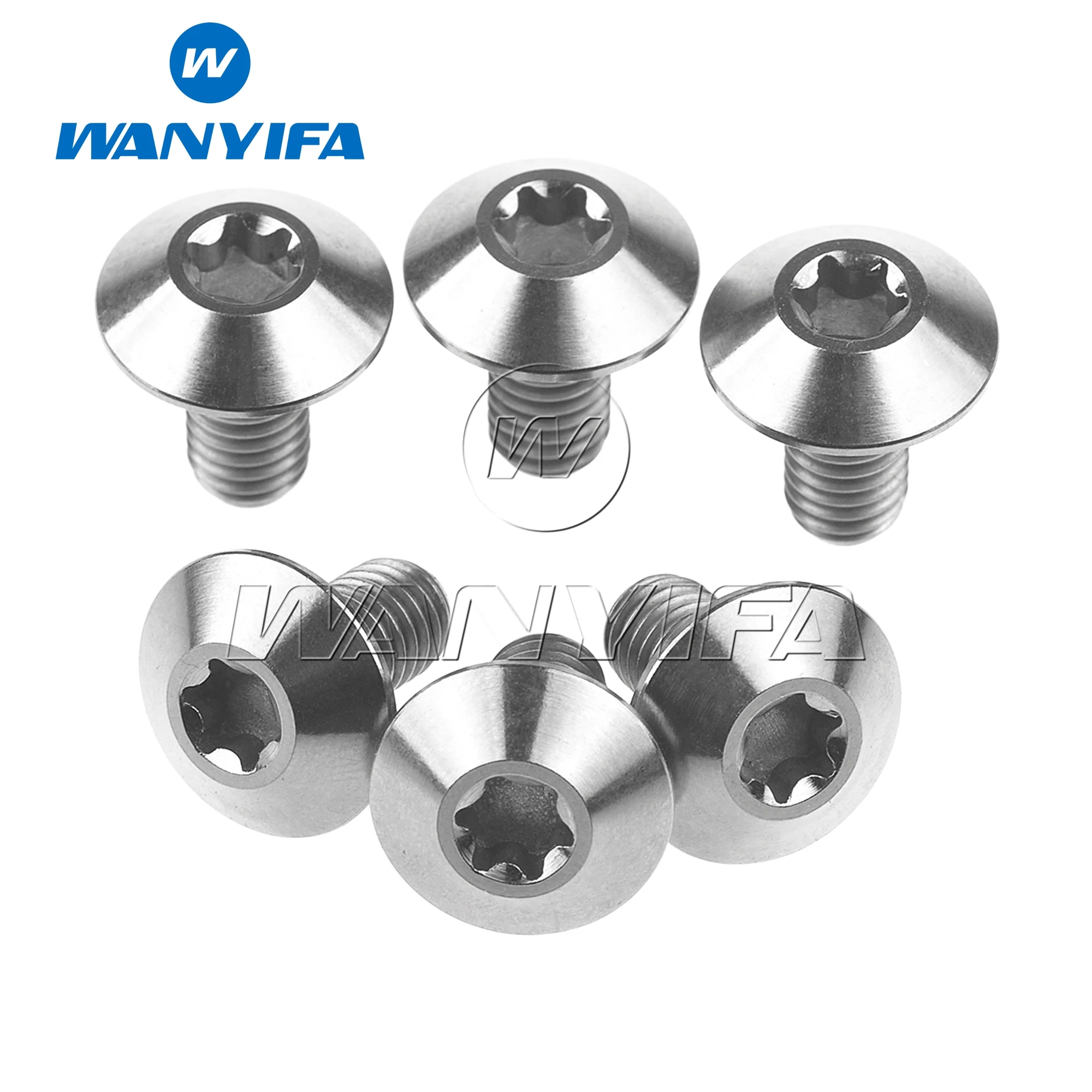 Wanyifa Titanium Bolt M6x12 15 20 25 30 35mm T30 Torx Head Motor Bicycle Bolts Screws 6pcs/lot