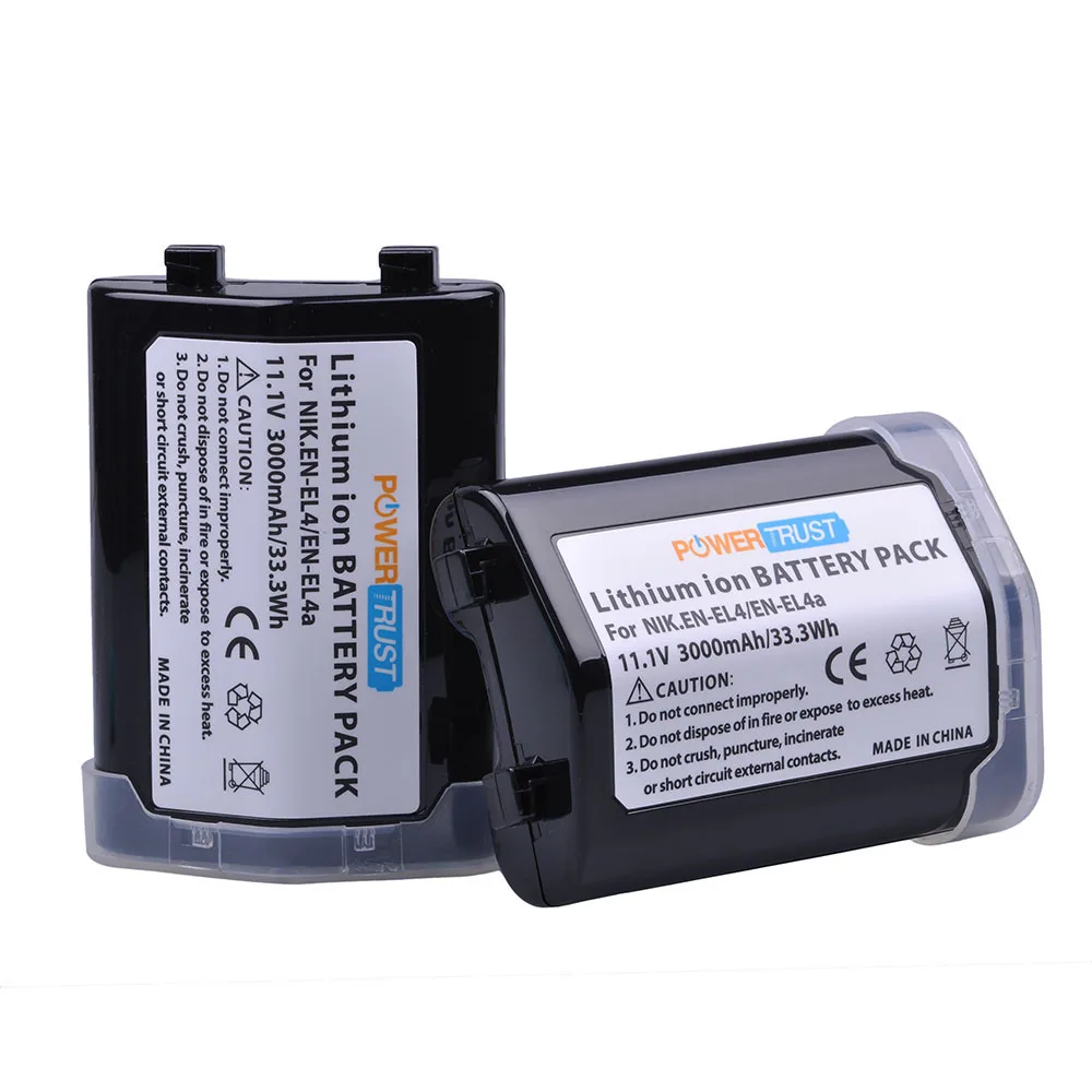 

POWERTRUST Replacement for EN-EL4 EN-EL4A Battery Compatible Nikon D300 D300S D700 D900 Camera MB-D10 MB-D40 Grip