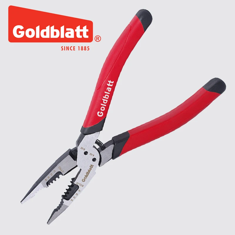 Goldblatt 8 pollici Lungo Naso Pinze Multi Functional Pinza Cable Wire Cutter Pinza wire stripper