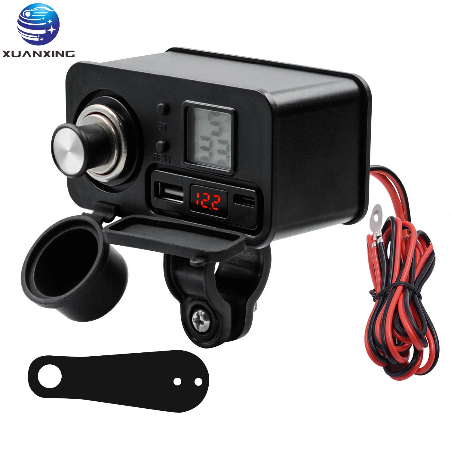 

Universal Waterproof 12V Motorcycle Cigarette lighter Motorbike Handlebar USB Socket Splitter Charger Power Adapter for phone