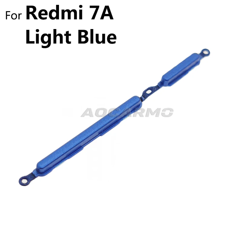 Aocarmo For Xiaomi Redmi 7 7A Power On Off Button + Volume Up Down Switch Side Key Replacement Part