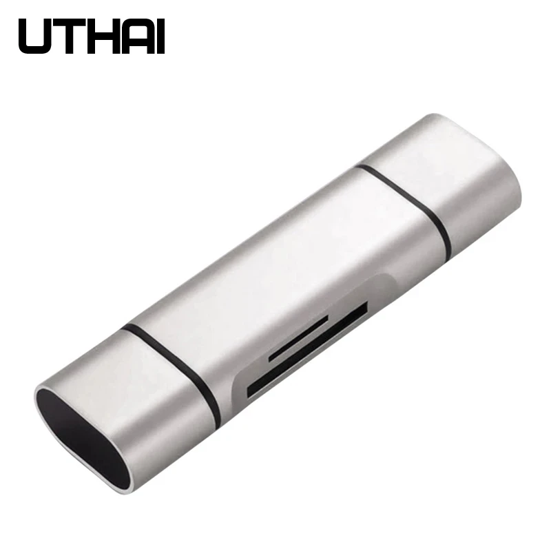 UTHAI C03 Type-C MicroUSB USB3.0 3In1 OTG Card Reader High-speed Universal TF/SD/V8 Adapter for Android PC Extension Headers