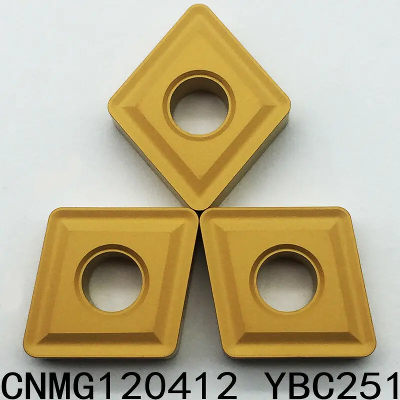 CNC 10PCS CNMG120412 YBC251 밀링 인서트 터닝 인서트 카바이드 인서트 CNMG 433