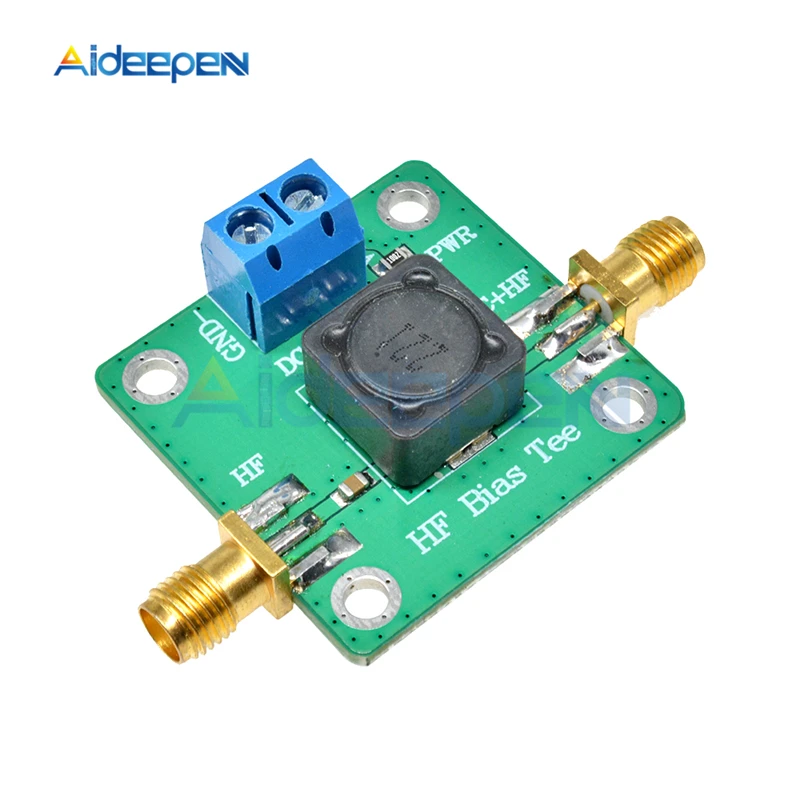 DC 50V 600mA Bias Tee 50K-60MHz RF Microwave Dc Feeder Offset Blocker Module For Short Wave RTL SDR LNA HAM Radio Amplifier