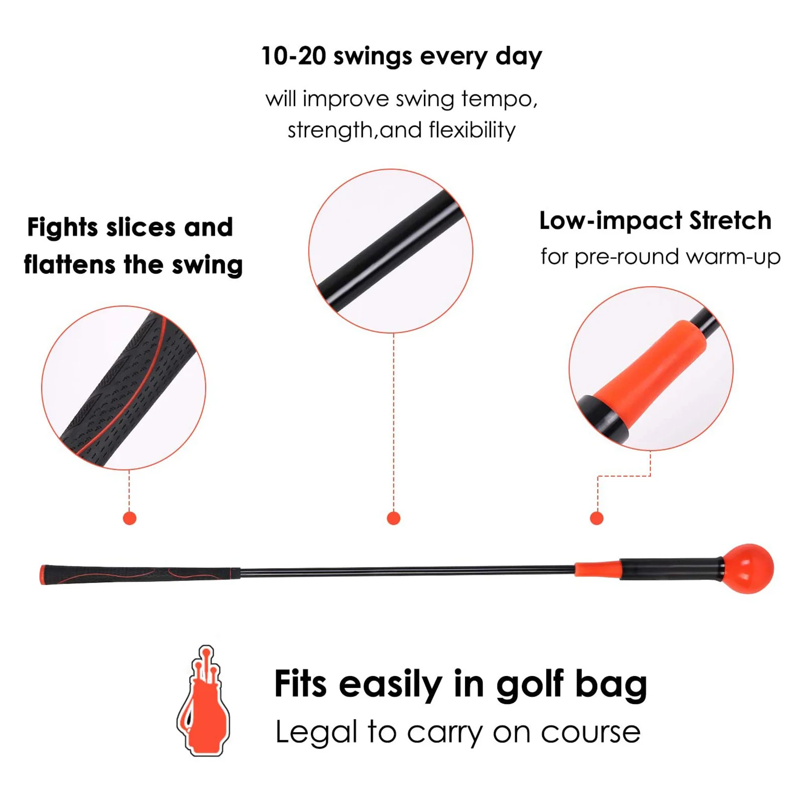 Ayuda de entrenamiento de Swing de Golf, varilla de práctica de Swing de Golf, palo de calentamiento de Golf, accesorios de Golf, suministros de