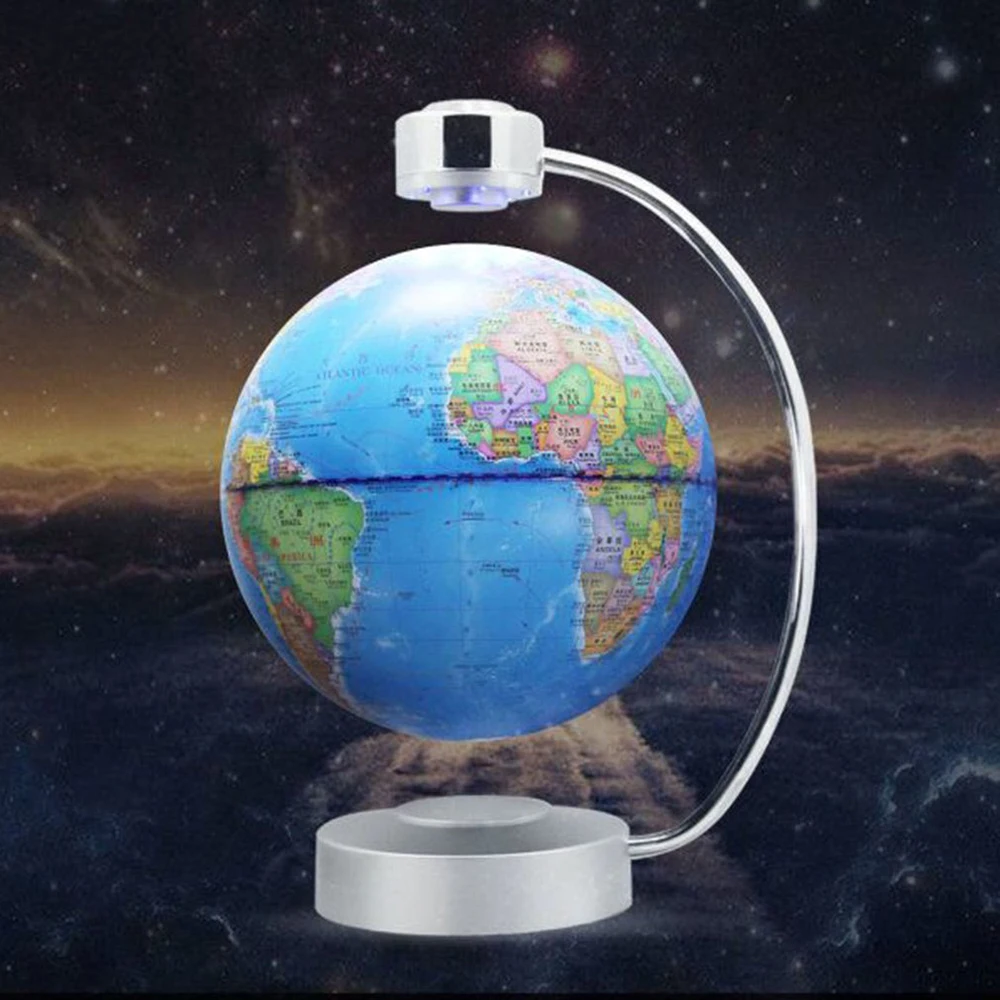 High-tech 8 Inch Magnetic Levitation Globe With LED Light Electronic Floating Globe for Child Home Bedroom decor Christmas gifts