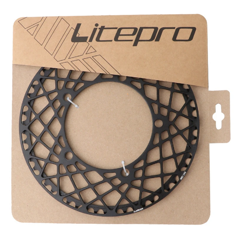 Litepro Spider Chainwheel Folding Bicycle Single Disc 53/56/58T BMX Road Bike BCD 130MM Crank Aluminum Alloy Chainring