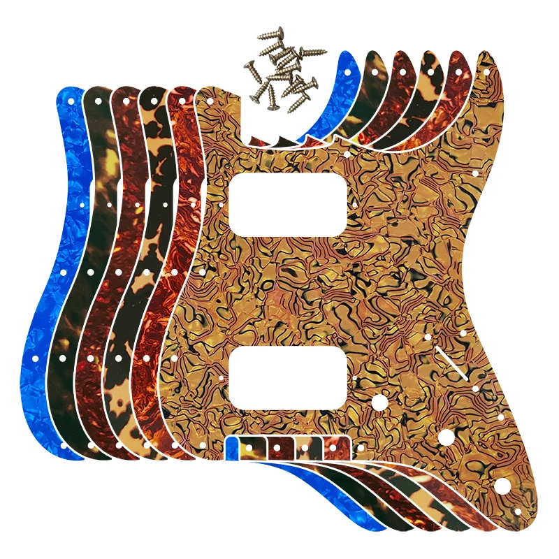 

Pleroo Custom Guitar Parts For 72'11 Screw Hole Standard St HH Humbuckers Pickups Guitar Pickguard Scratch Plate Flame Pattern