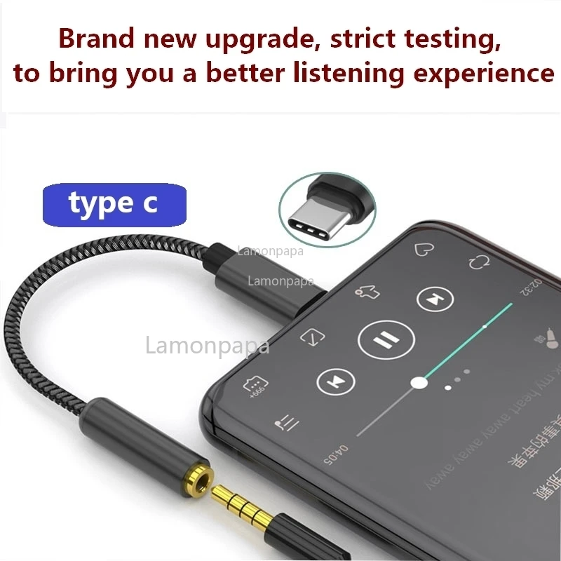 TYPE-C 3.5มม.HIFI DAC เครื่องขยายเสียงหูฟัง BES3002 Digital Decoder หูฟังแจ็คอะแดปเตอร์เสียง32bit 384KHz AUX Converter