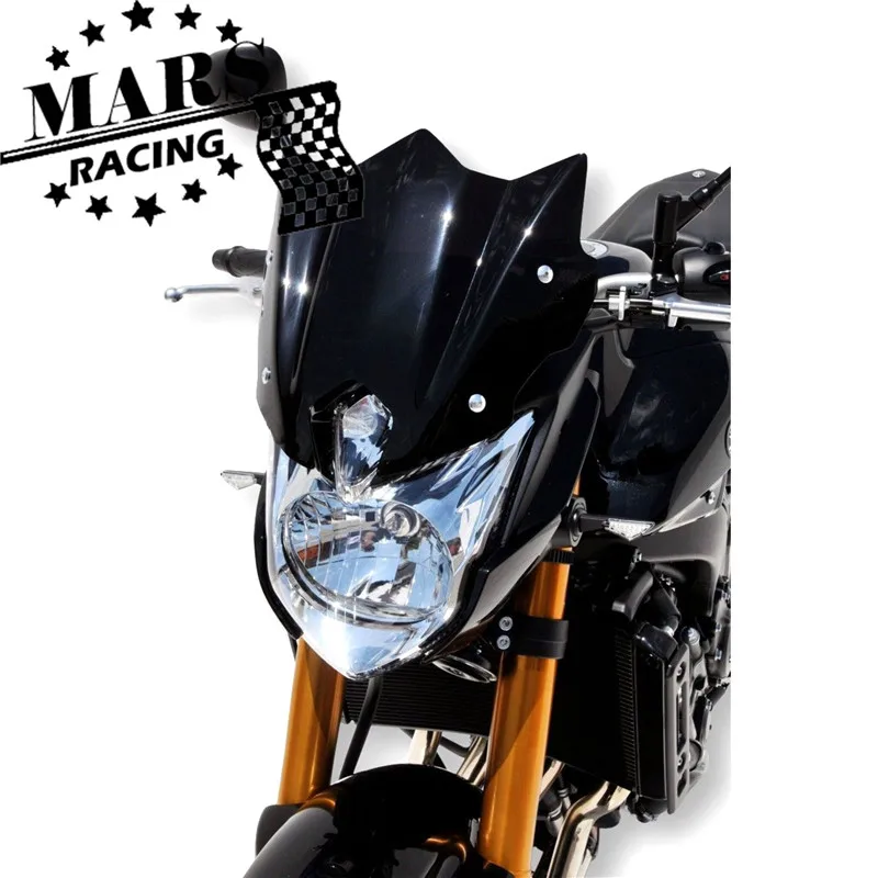Fits For YAMAHA FZ 8  FZ8 fz8 Sport screen 2010-2017 Motorcycle Black Windshield Windscreen Aluminum Kit Deflector Fairing Cove