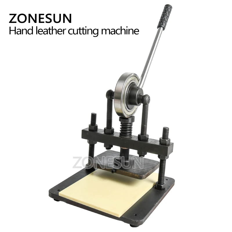 ZONESUN 20x14cm Leather Die Cutting Machine Paper Pattern Mold Die Cutter Manual Leather Hand Press Machine Leathercraft Tools