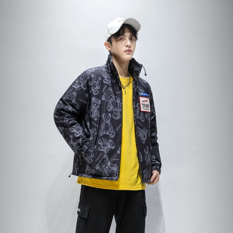 2021 couples new down jacket thickened winter down jacket Bear men's coat Men's and women's white duck down for youth girls boys