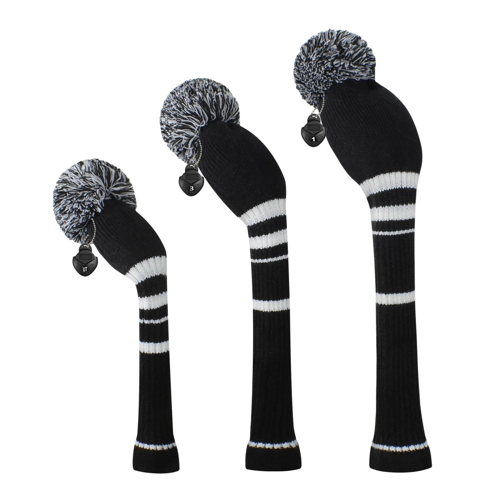 3 Pcs/set Golf clubs Headcover Knitted Hybrid UT Driver Fairway Wood 1 3 5 Wood Knitting