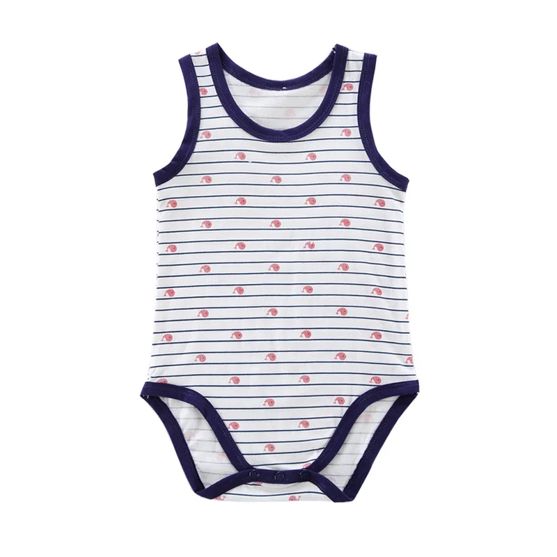 Baby boy clothes cotton vest Jumpsuit  girl summer thin sleeveless romper children's pajamas breathable shirt  One-piece clothes