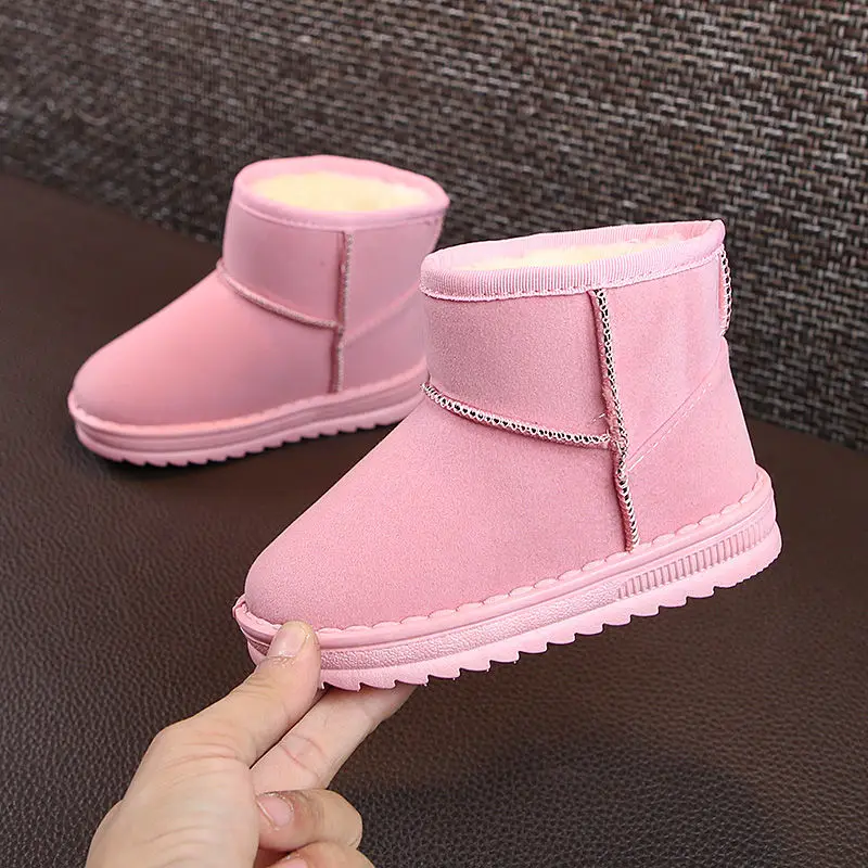 2022 Winter Baby Baumwolle Stiefel Kinder Schneeschuhe Mädchen wilde Winters chuhe Jungen warme kurze Stiefel Kinder Schneeschuhe Baby Stiefel