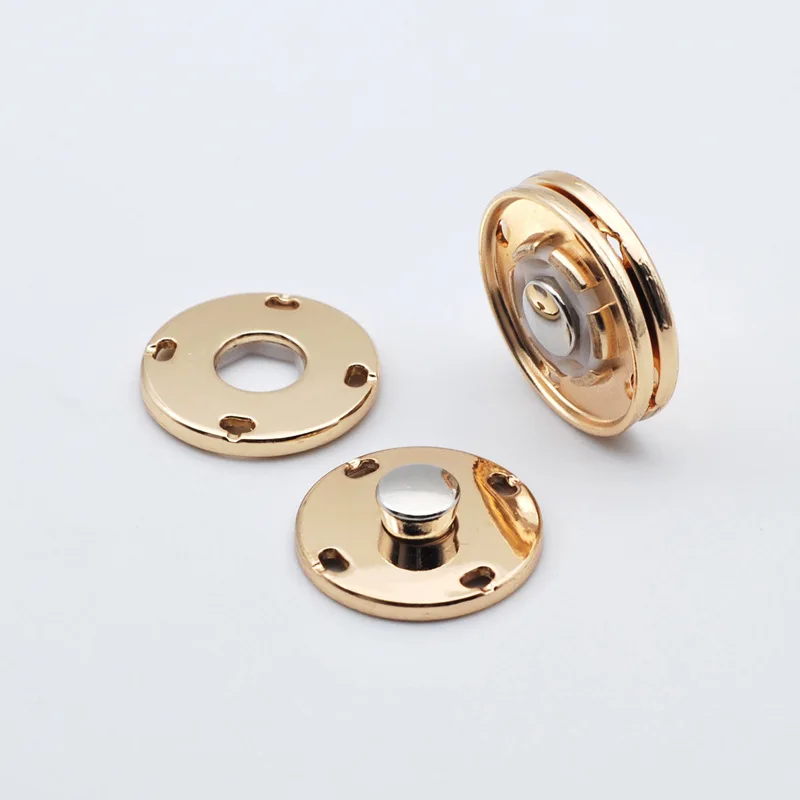 5 Pcs/Lot Metal Round Snap Buttons Fashion Multi-purpose Buckles for Handbags Cardigan Shoes Decoration Diy Sewing Supply