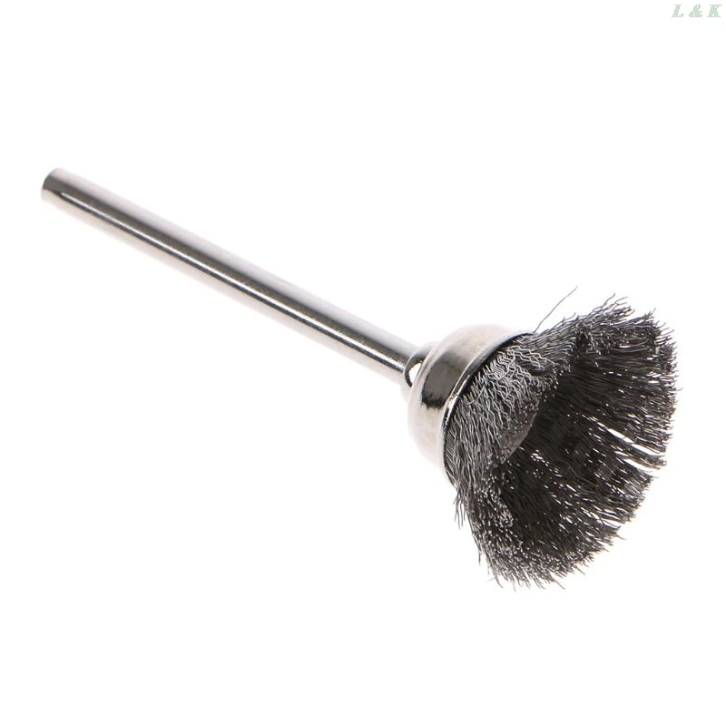 10pcs Forma di Coppa Ruota Filo di Acciaio Spazzole per Utensili Dremel Elettrico Strumento di Pulizia Ruggine Utensile Rotante per L'incisore Abrasivo materiali