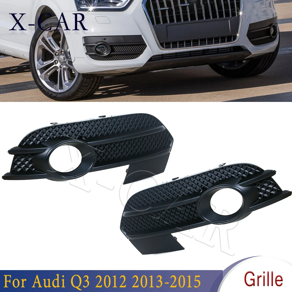 For Audi Q3 2012 2013 2014 2015 EU Version Front Bumper Fog Light Lamp Grille Cover Cap 8U0807681A 8U0807682A