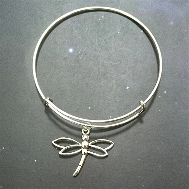 

Dragonfly Bangle Insect Charm Bracelet Birthday Present Charm Bracelet Bangle