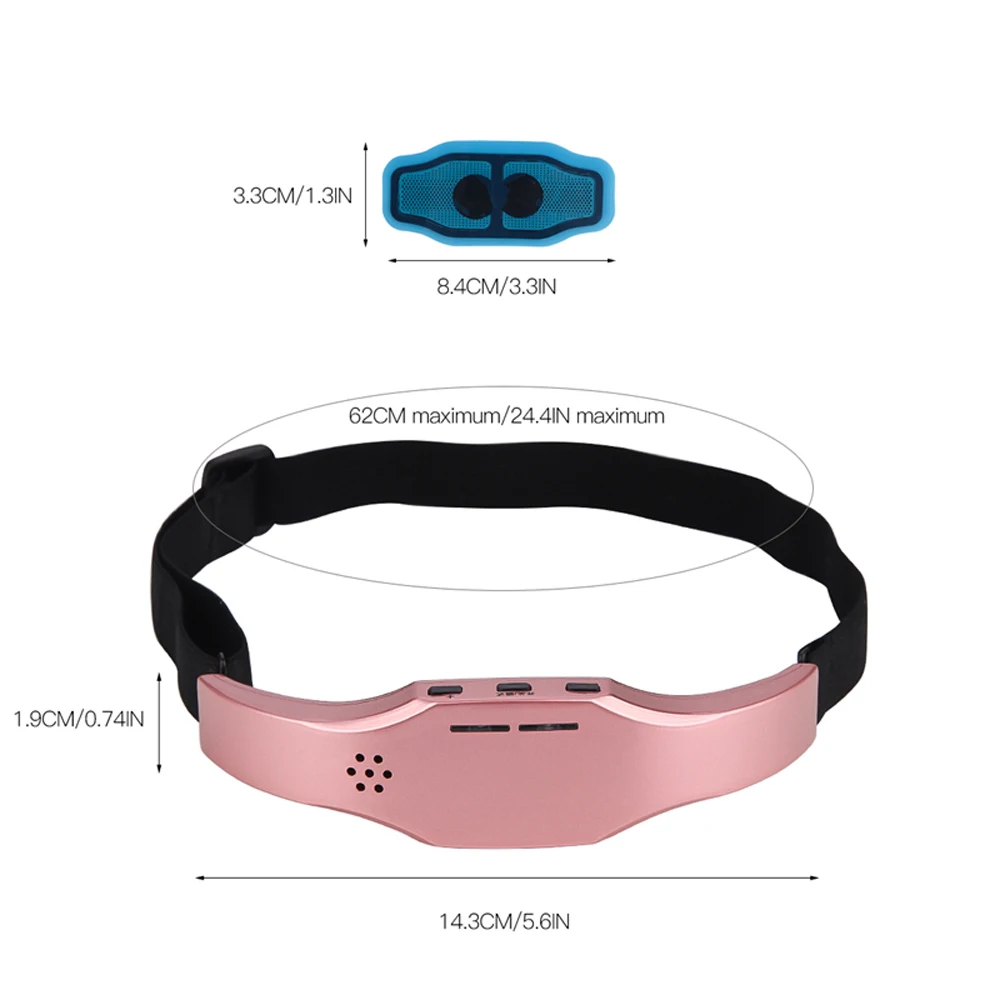 Masajeador de cabeza EMS para relajación de la frente y el cerebro, estimulador de pulso de baja frecuencia para mejorar el sueño, alivio del estrés