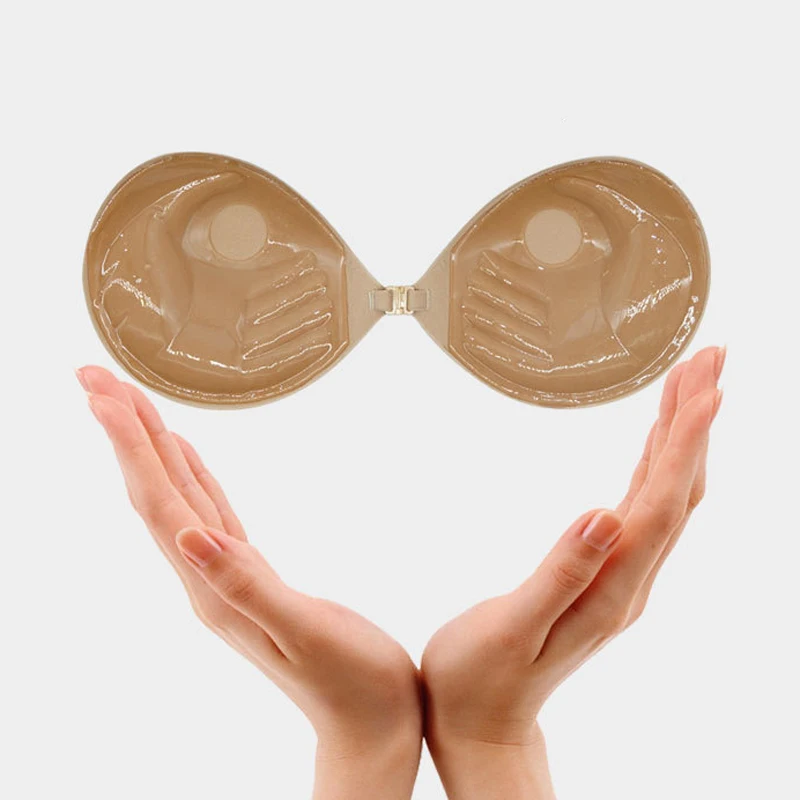 Invisible Silicone Strapless Bra for Women Girl Self Adhesive Push Up Bras Underwear Buckle Underwear Accessories Intimate