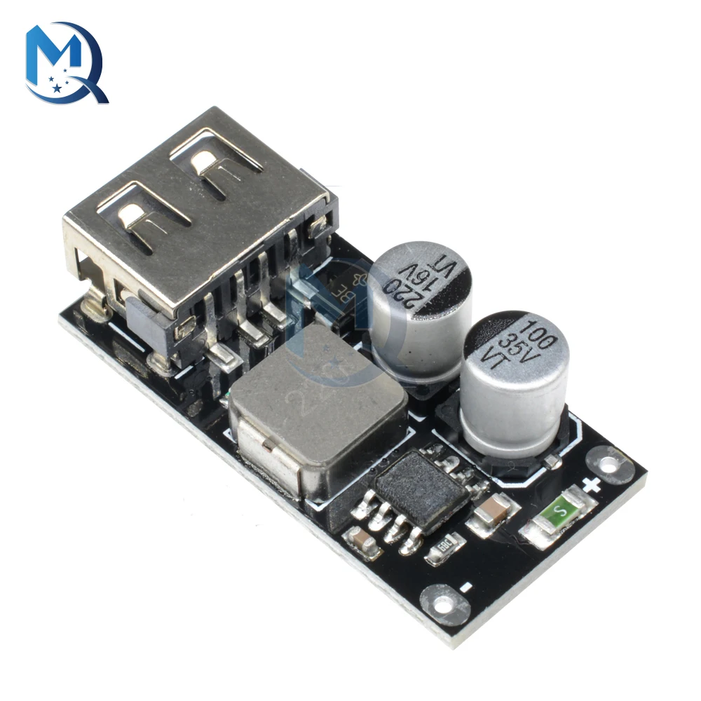 QC3.0 Step-Down Power Module DC-DC 8-30V to 12V/24V Fast Charger Board Buck Converter Power Supply Module for Car Power Bank