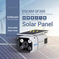 ESCAM QF260 Solar Power 2MP 1080P Motion Detection IP Camera Wire-Free Outdoor Water-proof Home Security CCTV Monitor