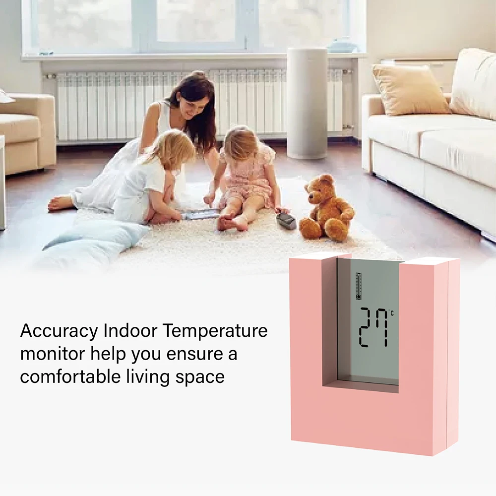 Digitale Kalender Wekker Met Indoor Thermometer & Countdown Timer Elektronische Vierkante Nachtkastje Horloge Modern Design