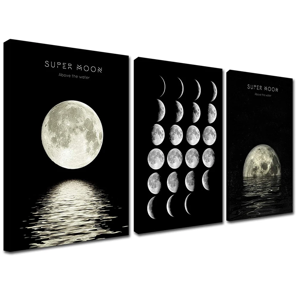 

5D «сделай сам»: черно-белая луна мозаика Наборы изображение полное лунное затмение алмазов картина камни в форме ромба RoundZP-4631