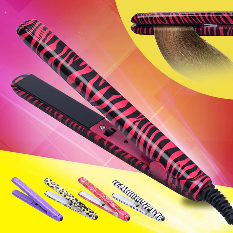 Hair Mini Straightening Irons Hairs Flat Iron Curling With EU Plug Adapter Salon Styling Tools Straightener image 3