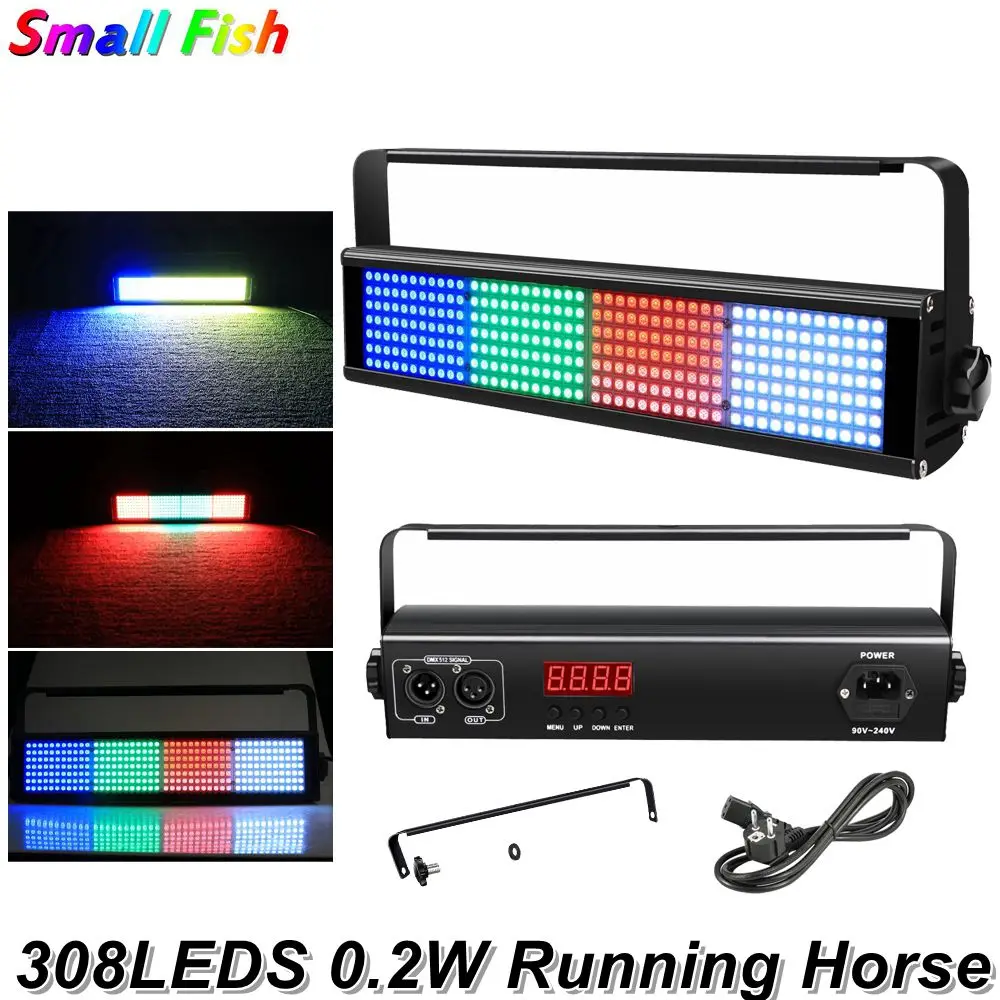 Music DJ Equipment RGB 3IN1 Color LED Disco DJ Running Horse Flashe Light Party Holiday Christmas Bar Wedding Stage Lighting